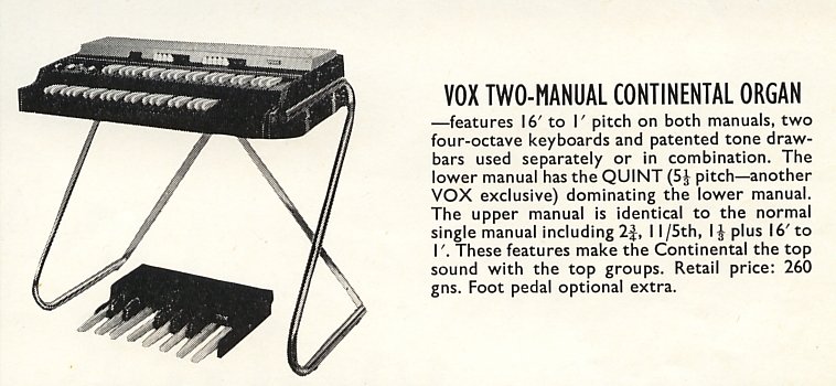 Replacement Mains/Vibrato/Bass switch for Vox Continental organ 